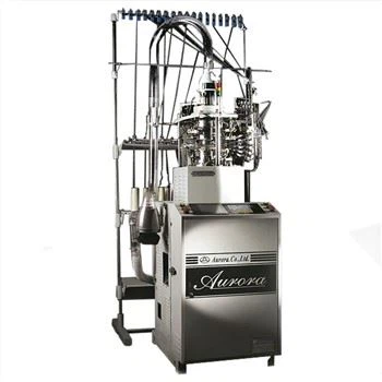 ワンフィード4インチファインゲージダブルシリンダーリブソックス製造機